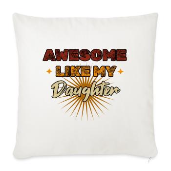 Génial comme ma fille - Housse de coussin décorative 45 x 45 cm - blanc nature - Devant
