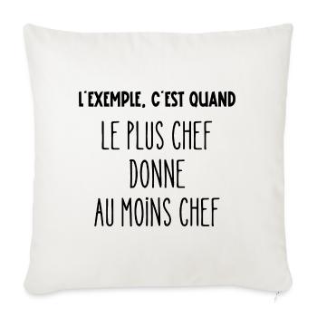l'exemple c est quand - Housse de coussin décorative 45 x 45 cm - blanc nature - Devant