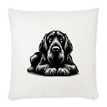 Spinone Italiano - Housse de coussin décorative 45 x 45 cm - blanc nature - Devant