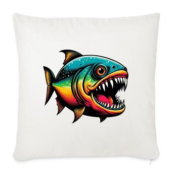 Piranha - Sofa pillowcase 17,3'' x 17,3'' (45 x 45 cm) - natural white - Front