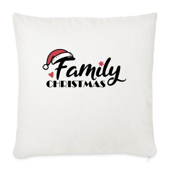 Family Christmas Font - Sofa pillowcase 17,3'' x 17,3'' (45 x 45 cm) - natural white - Front