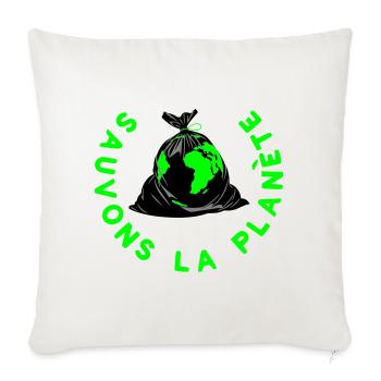Save the planet - Sofa pillowcase 17,3'' x 17,3'' (45 x 45 cm) - natural white - Front