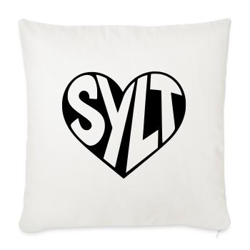Sylt au cœur - Housse de coussin décorative 45 x 45 cm - blanc nature - Devant