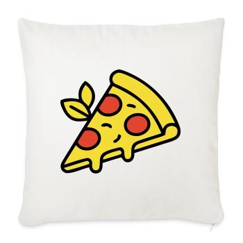 Pizza Piece Italie Nourriture Pizzeria Foodie Gourmet - Housse de coussin décorative 45 x 45 cm - blanc nature - Devant