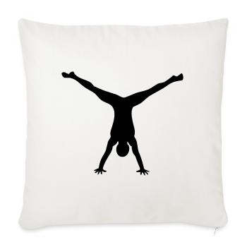Gymnastic man - Sofa pillowcase 17,3'' x 17,3'' (45 x 45 cm) - natural white - Front