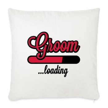 Groom loading | Stag Night - Housse de coussin décorative 45 x 45 cm - blanc nature - Devant