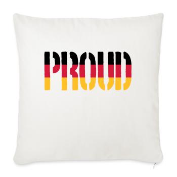 Proud Germany Flag, Proud to be German - Sofa pillowcase 17,3'' x 17,3'' (45 x 45 cm) - natural white - Front
