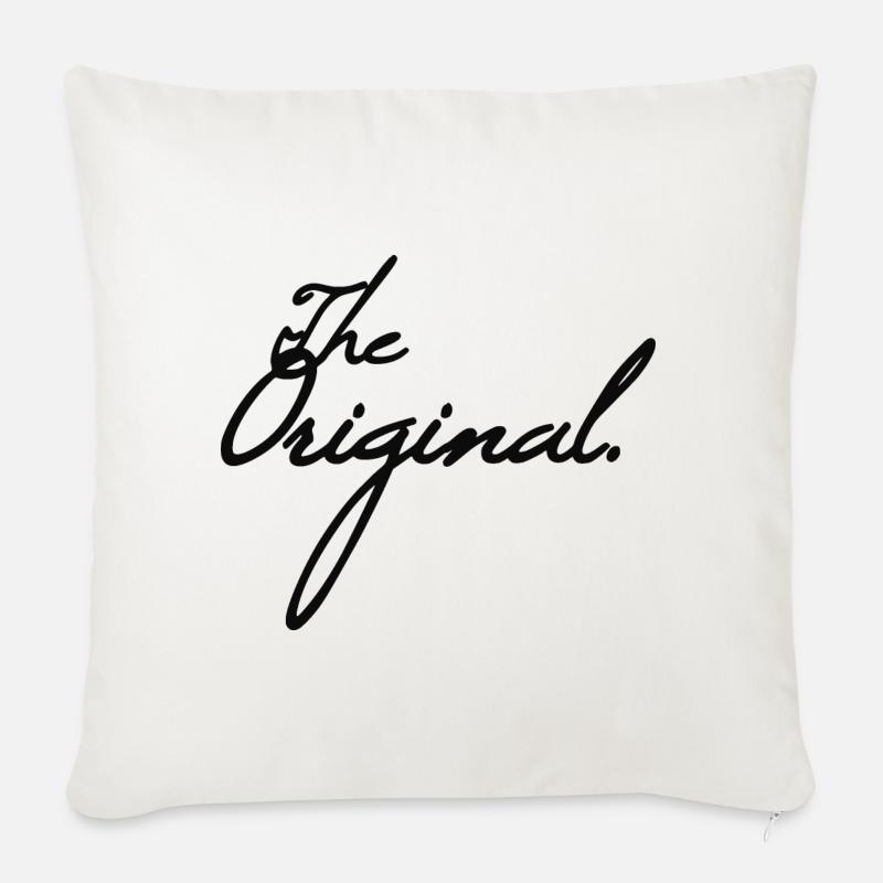 L'ORIGINAL - Housse de coussin décorative 45 x 45 cm - blanc nature