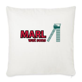 marl - Sofakissenbezug 45 x 45 cm - Naturweiß  - Vorne