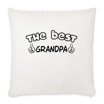 Grandpa / Papy / Grandfather / Grandad - Sofakissenbezug 45 x 45 cm - Naturweiß  - Vorne