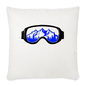 Ski goggles - Sofa pillowcase 17,3'' x 17,3'' (45 x 45 cm) - natural white - Front