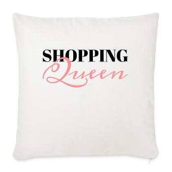 Shopping Queen - Sofa pillowcase 17,3'' x 17,3'' (45 x 45 cm) - natural white - Front