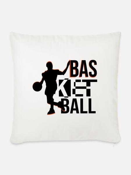 basketball - Sofakissenbezug 45 x 45 cm - Naturweiß 