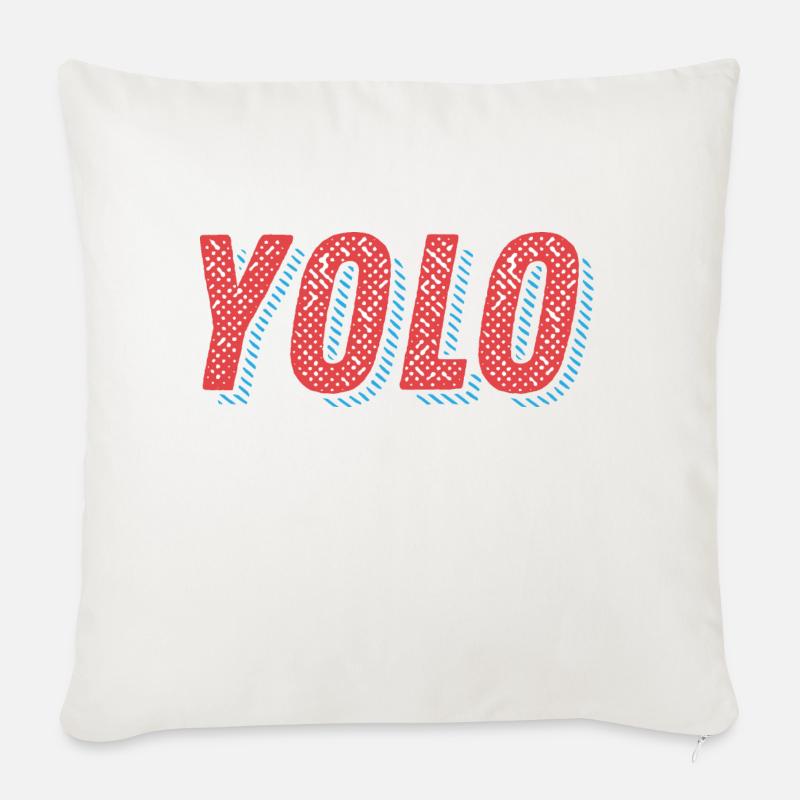 Yolo - Sofakissenbezug 45 x 45 cm - Naturweiß 
