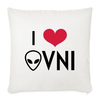 Ufo Alien Raum außerirdisches Aussenseiter - Sofakissenbezug 45 x 45 cm - Naturweiß  - Vorne