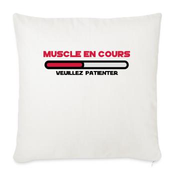 muscle en cours 2 - Housse de coussin décorative 45 x 45 cm - blanc nature - Devant