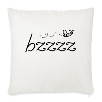 bzzzz - Sofakissenbezug 45 x 45 cm - Naturweiß  - Vorne