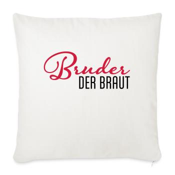 frère de la mariée - Housse de coussin décorative 45 x 45 cm - blanc nature - Devant