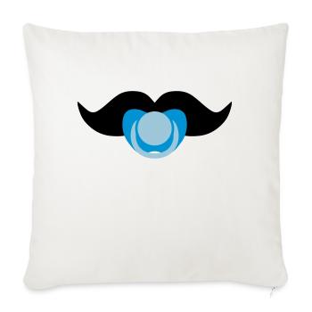 Baby Boy Mustache - Sofa pillowcase 17,3'' x 17,3'' (45 x 45 cm) - natural white - Front