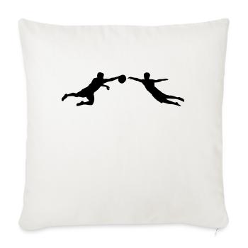 Ultimate Frisbee men - Housse de coussin décorative 45 x 45 cm - blanc nature - Devant