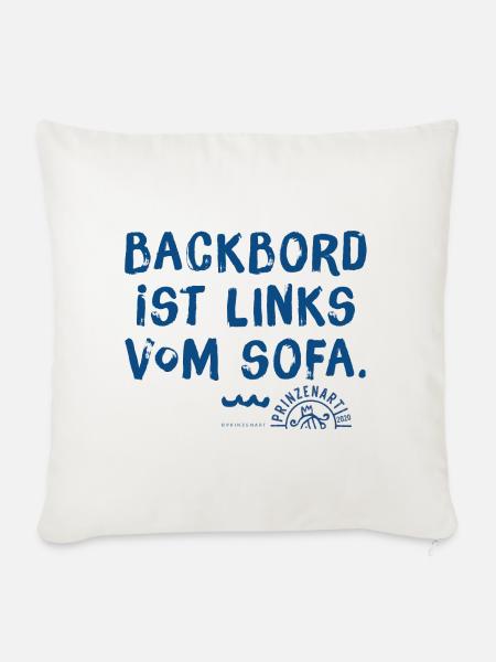 Meersinn / Backbord - Sofakissenbezug 45 x 45 cm - Naturweiß 