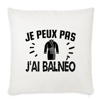 je peux pas j'ai balnéo - Housse de coussin décorative 45 x 45 cm - blanc nature - Devant