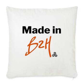Made in BZH - Housse de coussin décorative 45 x 45 cm - blanc nature - Devant