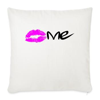 Kiss me - Sofakissenbezug 45 x 45 cm - Naturweiß  - Vorne
