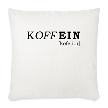 Koffein - Sofakissenbezug 45 x 45 cm - Naturweiß  - Vorne