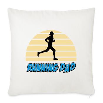 Running dad - Housse de coussin décorative 45 x 45 cm - blanc nature - Devant