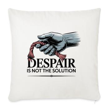 Resilient Hand Holding Frayed Rope - Sofa pillowcase 17,3'' x 17,3'' (45 x 45 cm) - natural white - Front