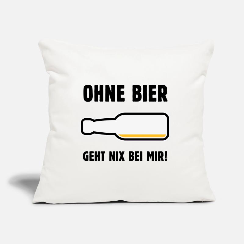 Ohne Bier Geht Gar Nix Hier! (Bierchen / POS 3C) Sofakissenbezug 45 x 45 cm