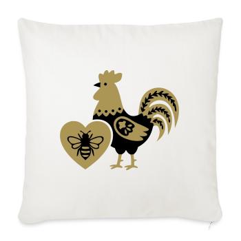 Rooster Bee Farm Cottagecore Country Living - Sofa pillowcase 17,3'' x 17,3'' (45 x 45 cm) - natural white - Front