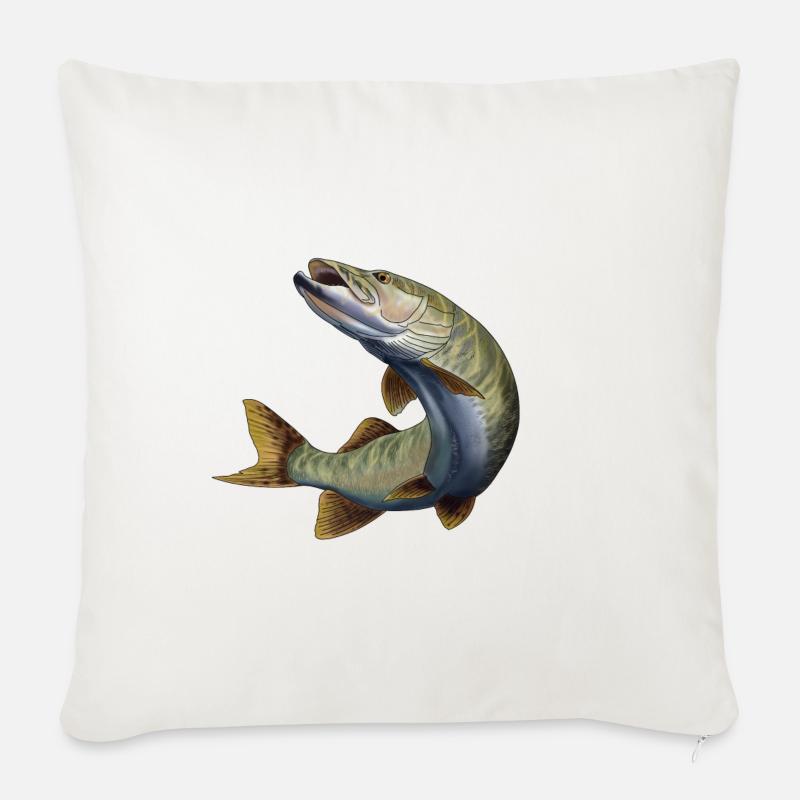 Hecht - Sofakissenbezug 45 x 45 cm - Naturweiß 