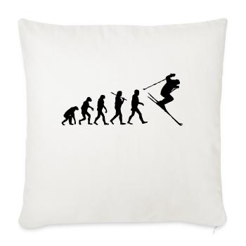 ski - Housse de coussin décorative 45 x 45 cm - blanc nature - Devant