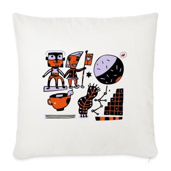 Parallel Universe TK02 I t-shirt - Housse de coussin décorative 45 x 45 cm - blanc nature - Devant