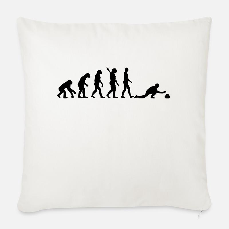 Curling Evolution - Sofakissenbezug 45 x 45 cm - Naturweiß 