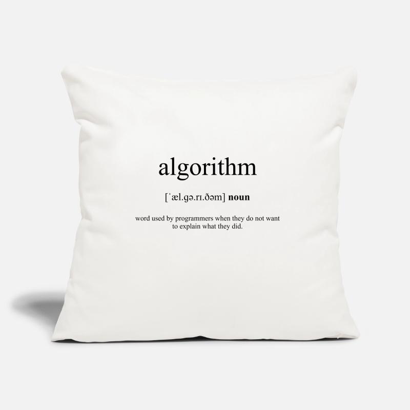 Algorithm (Algorithmus) Definition Dictionary Sofa pillowcase 17,3'' x 17,3'' (45 x 45 cm)