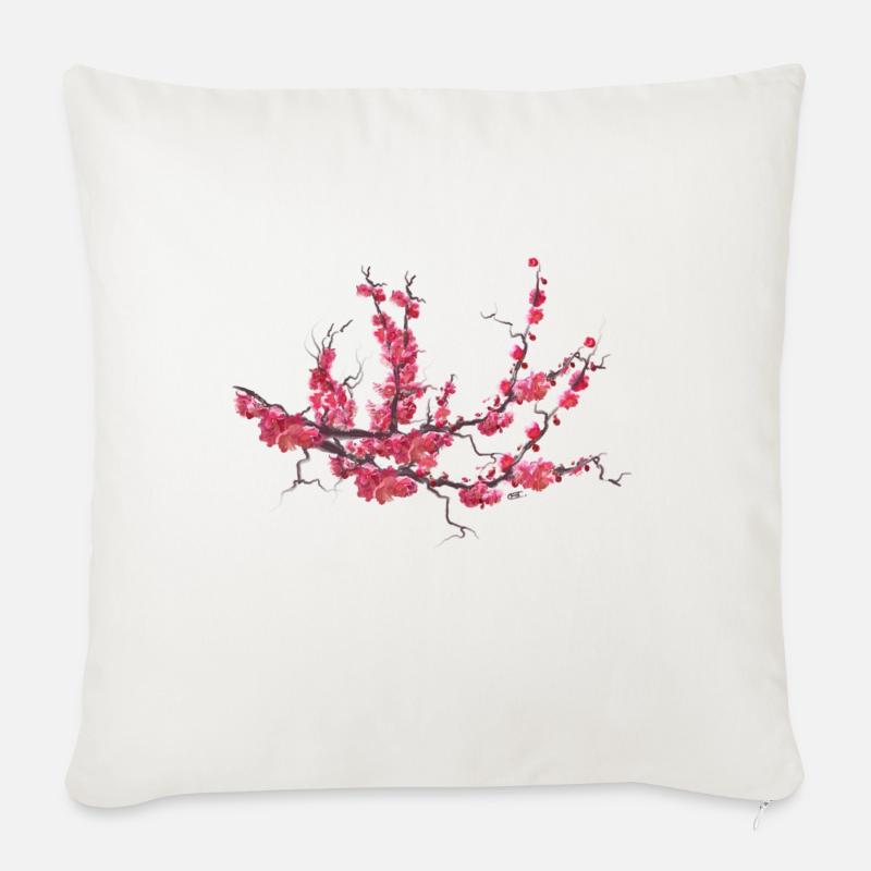 sakura - Sofakissenbezug 45 x 45 cm - Naturweiß 