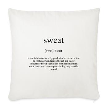 Dictionnaire de définition de la sueur (Schweiß) - Housse de coussin décorative 45 x 45 cm - blanc nature - Devant