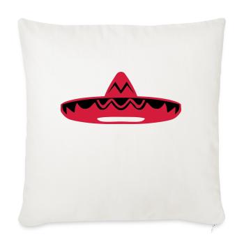 chapeau mexicain 200 - Housse de coussin décorative 45 x 45 cm - blanc nature - Devant