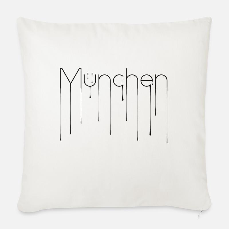 München Liquid - Design - Sofakissenbezug 45 x 45 cm - Naturweiß 