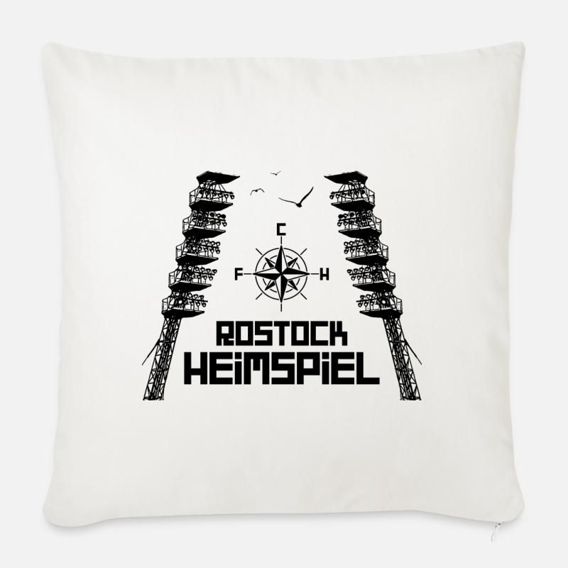 Rostock Heimspiel - Sofakissenbezug 45 x 45 cm - Naturweiß 
