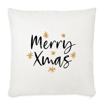Merry Xmas Christmas Weihnachten Bright - Sofakissenbezug 45 x 45 cm - Naturweiß  - Vorne