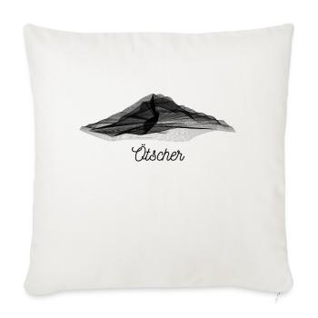 Ötscher Berg - Conception de chemise avec police - Housse de coussin décorative 45 x 45 cm - blanc nature - Devant