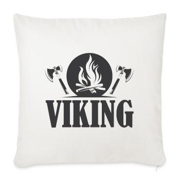 viking icon axe symbol fire graphic - Sofa pillowcase 17,3'' x 17,3'' (45 x 45 cm) - natural white - Front