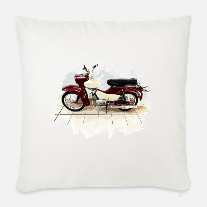 Simson Star - Sofakissenbezug 45 x 45 cm - Naturweiß