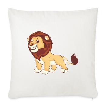 Un lion magnifique - Housse de coussin décorative 45 x 45 cm - blanc nature - Devant