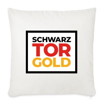 German Sports Teams - SchwarzTorGold Box - Sofa pillowcase 17,3'' x 17,3'' (45 x 45 cm) - natural white - Front