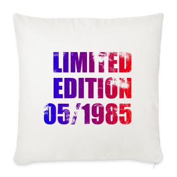 40e anniversaire Edition limitée 05/1985 - Housse de coussin décorative 45 x 45 cm - blanc nature - Devant